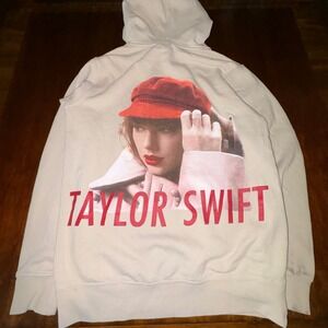 Taylor Swift Red Taylor's Version Hoodie Cream Pullover‎ Small